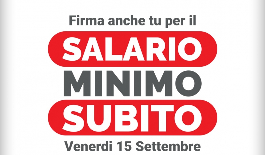 PD - Il 15 settembre banchetti nella BAT per firmare la petizione per il salario minimo 